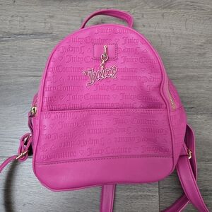 Juicy Couture Y2K Hot Pink Small Packback Funky Fun Travel Streetwear Vacation